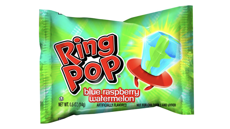 Twisted watermelon blueberry ring pop