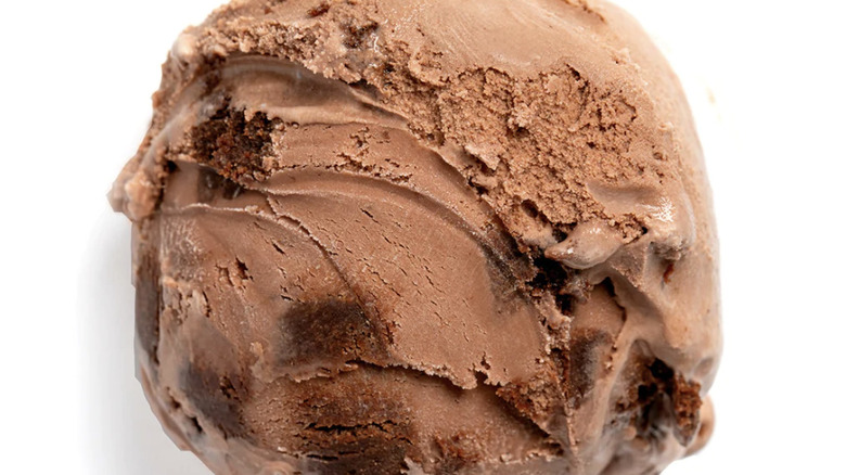 scoop of chocolate ice cream