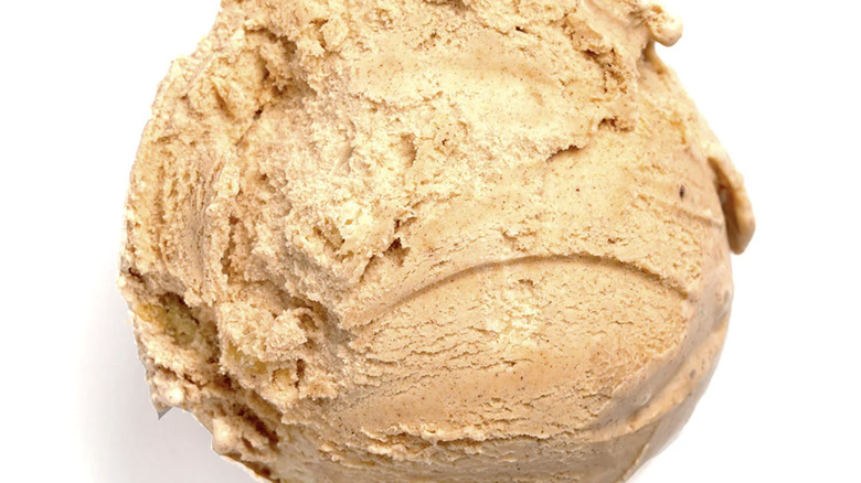 scoop of brown ice cream