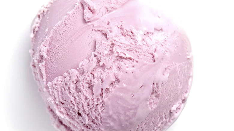 scoop of pink ice cream