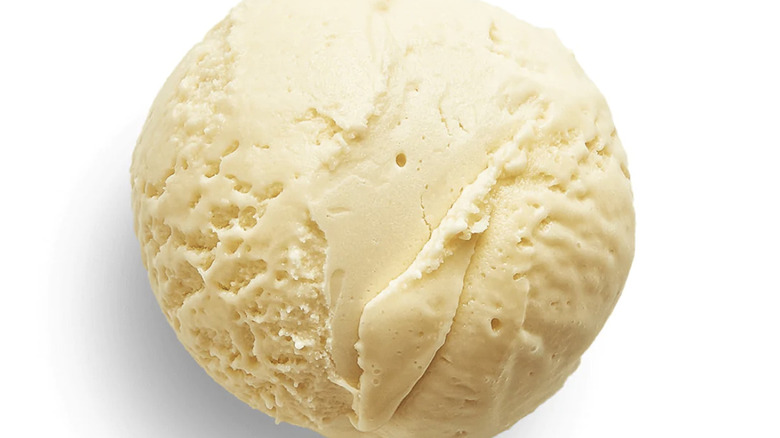 scoop of yellow ice cream