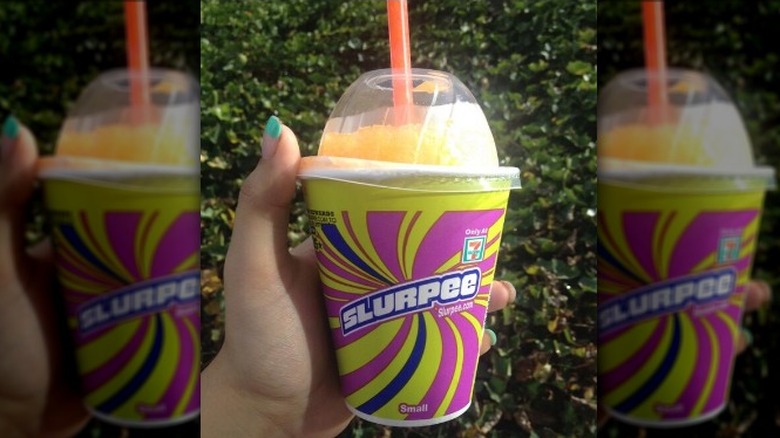 Cup of Mango Lemonade Slurpee