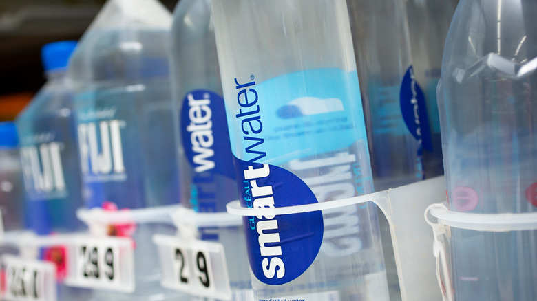 A bottle of original smartwater on store shelves