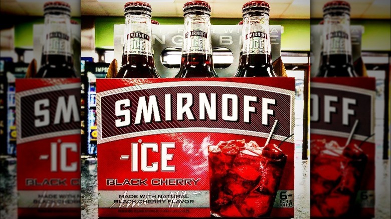 Black cherry-flavored Smirnoff ice