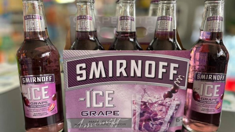 Grape-flavored Smirnoff ice 