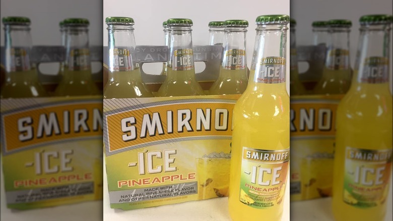 Pineapple-flavored Smirnoff ice 