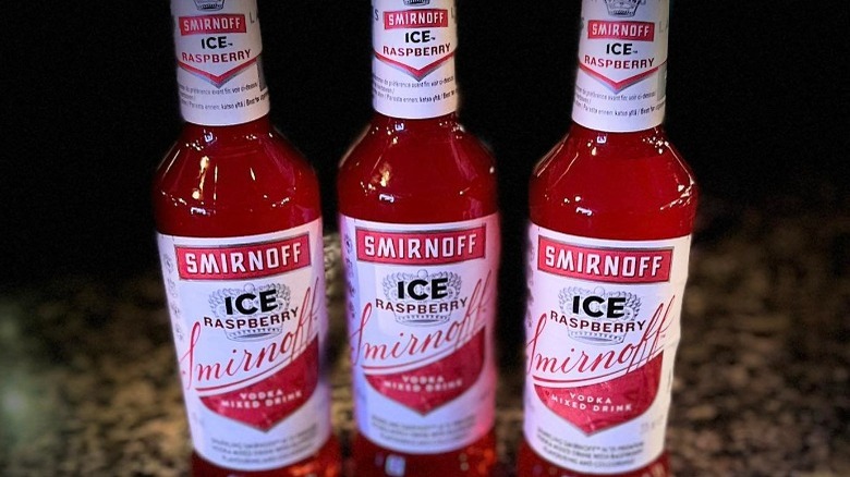 Raspberry-flavored Smirnoff ice 