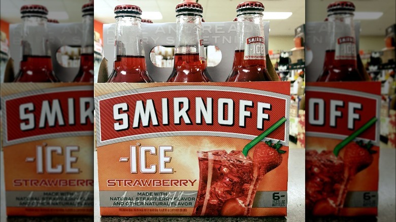 Strawberry-flavored Smirnoff ice 