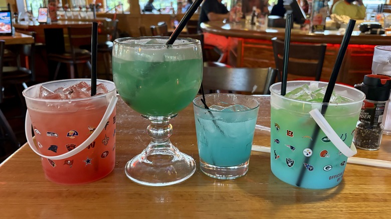 four cocktails in a row