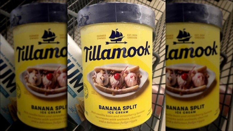 tillamook banana split ice cream