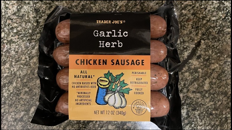 package of Garlic Herb Chicken sausage
