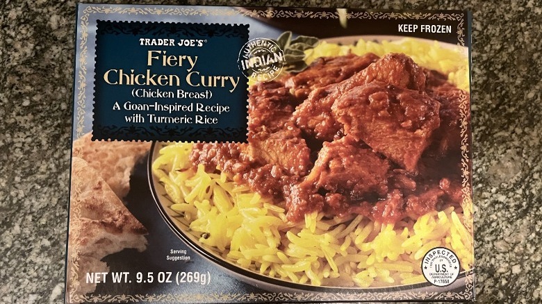 box of fiery chicken curry