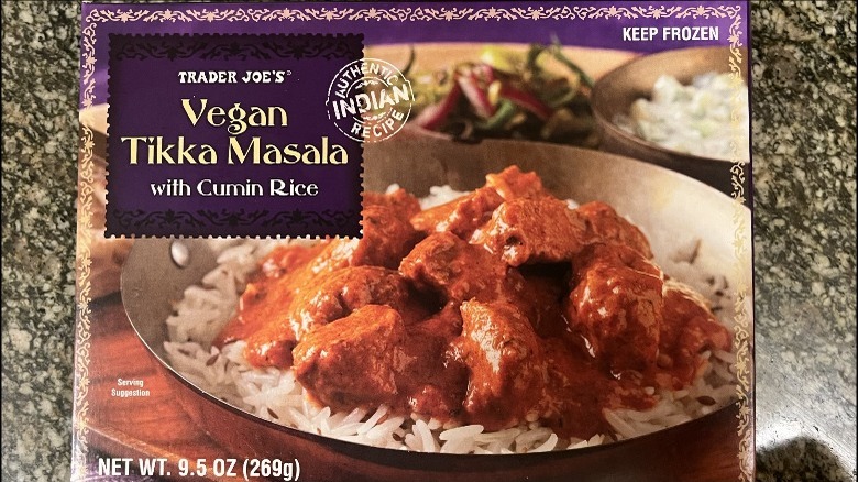 box of vegan tikka masala