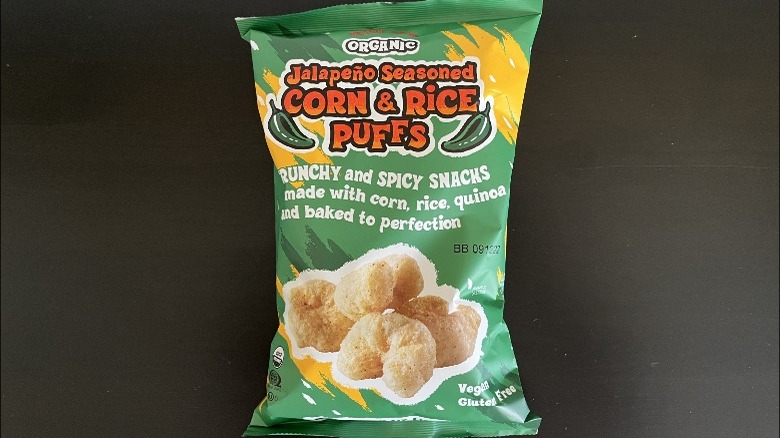 Bag of Organic Jalapeño Seasoned Corn & Rice Puffs