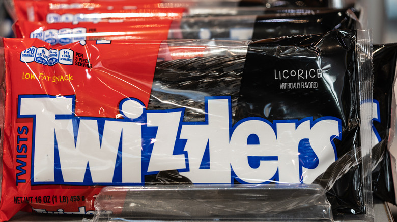 some black licorice Twizzlers