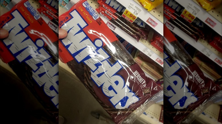 a pack of chocolate Twizzlers