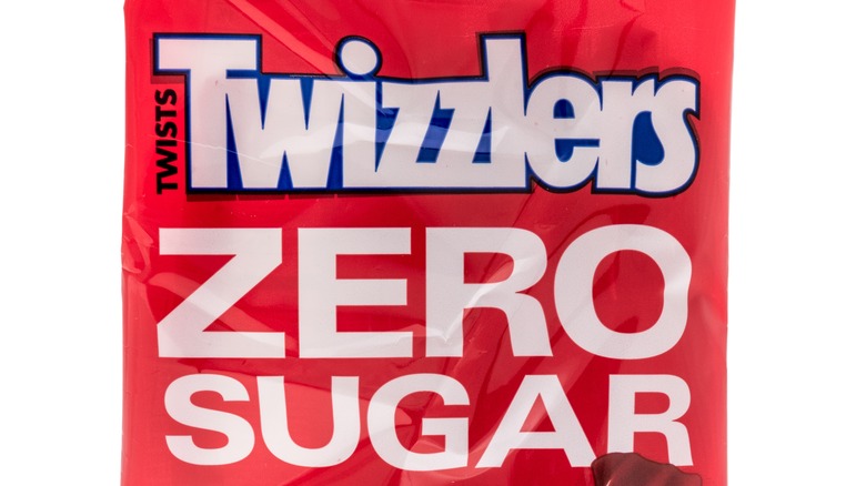 the logo of a Twizzlers zero sugar candy