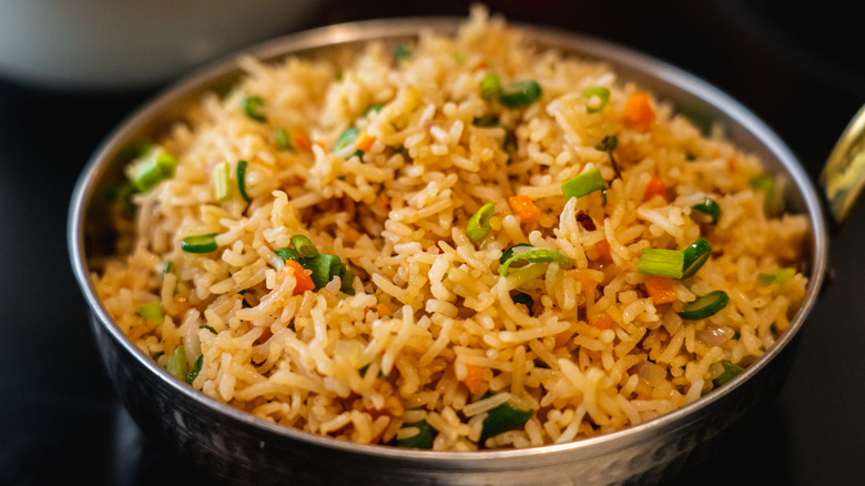 fried rice in a pot