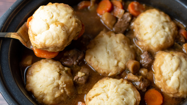 Beef stew with dumplings