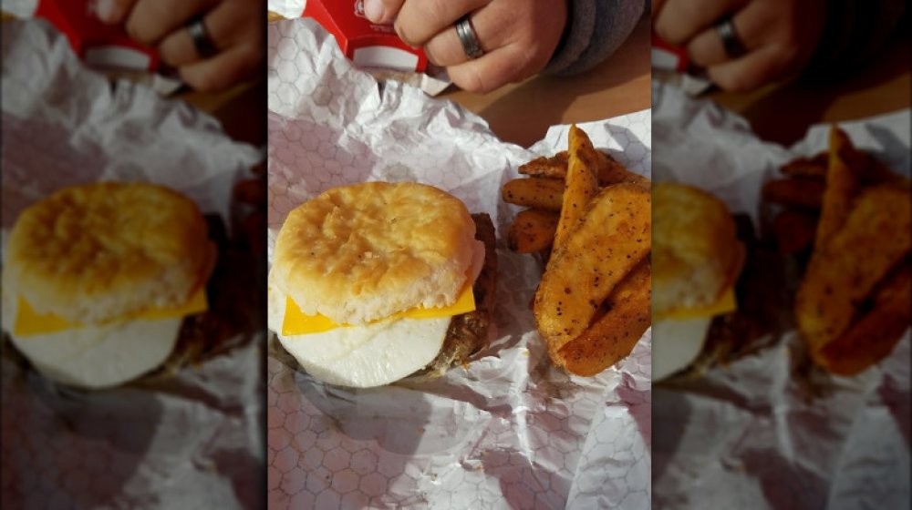 Wendy's Sausage, Egg & Cheese Biscuit