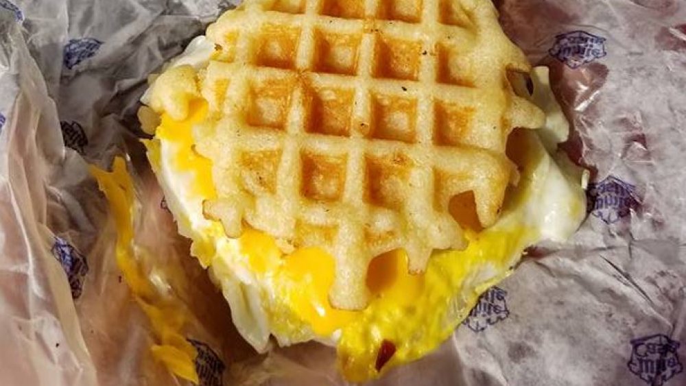 Egg and Cheese Waffle Slider 