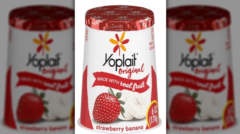 Yoplait Strawberry Banana yogurt