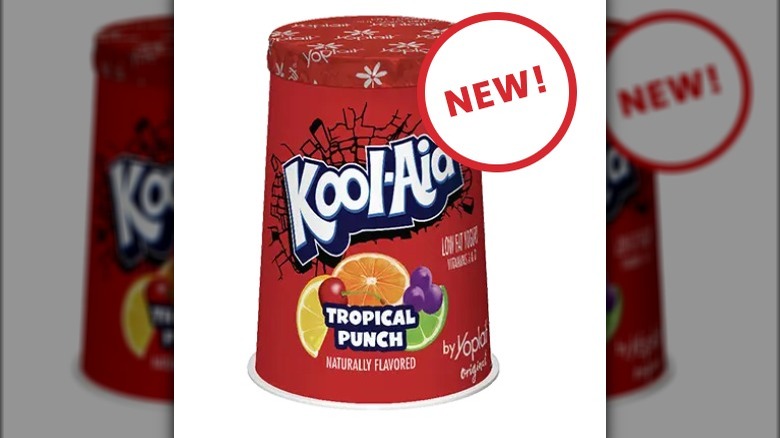 Tropical Punch Kool-Aid yogurt