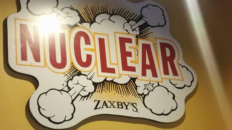 Zaxby's sign advertising Nuclear Sauce