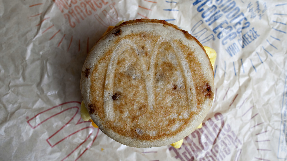 Breakfast McGriddle on a wrapper