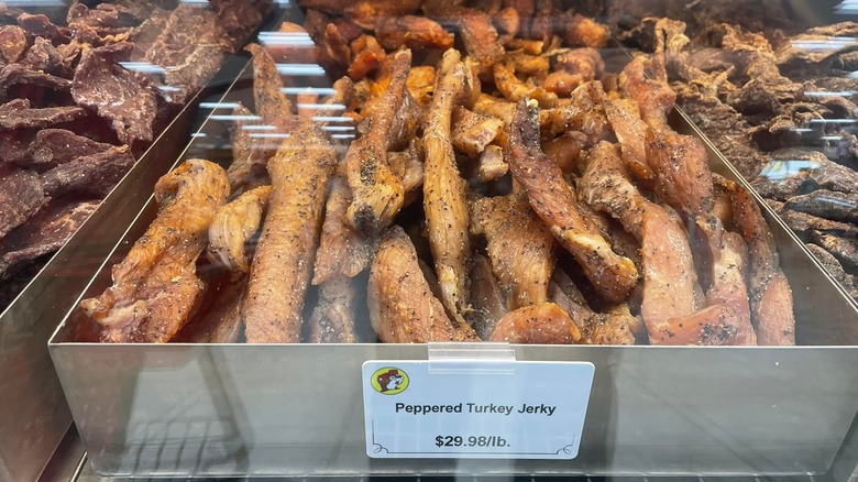 display of buc-ee's turkey jerky