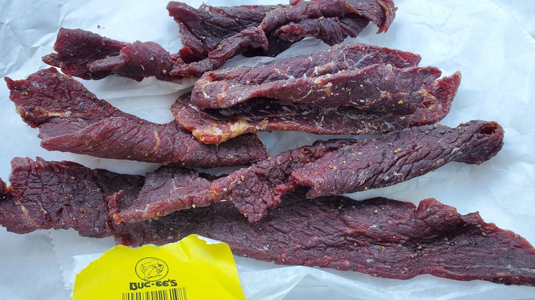 buc-ee's jerky in opened wrapper