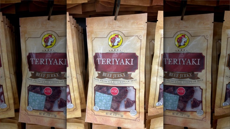 package of Buc-ee's teriyaki beef jerky