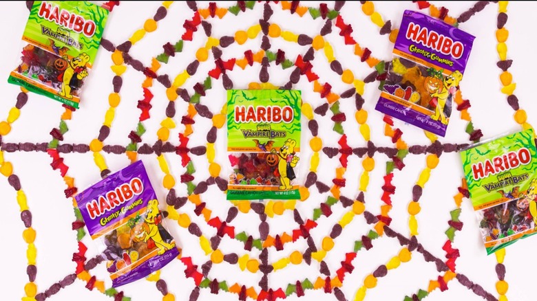 Haribo Halloween candy in candy web