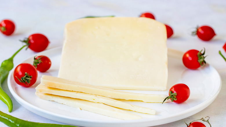 White Cheddar on a white plate