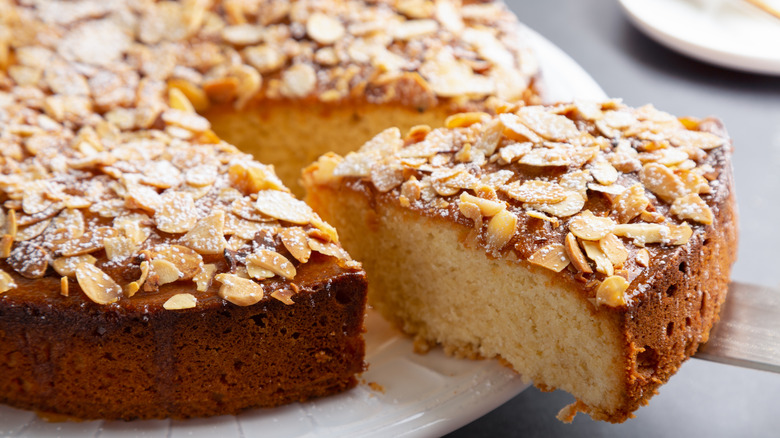 Almond covered cake