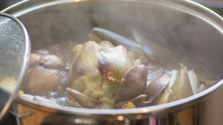 boiling artichokes