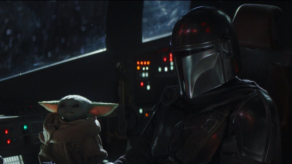 Baby Yoda flies off to a galaxy far, far away with the help of the Mandalorian