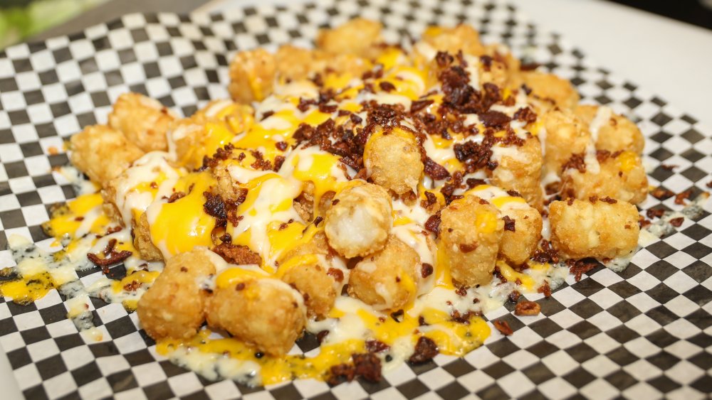 Tater tots with bacon bits