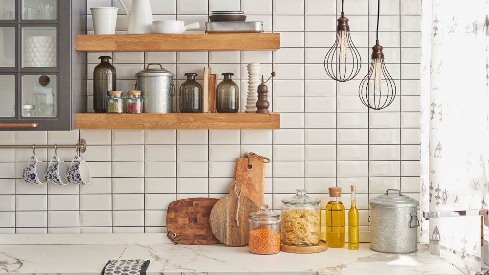 Kitchen shelf can hold bacon bits