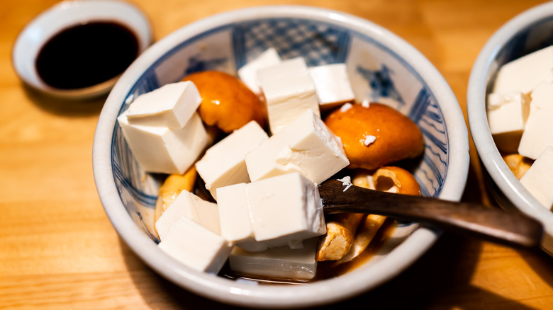 A Shojin Ryori dish of tofu