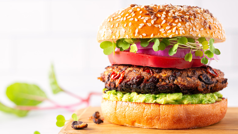 black bean burger