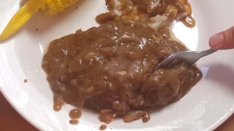 brown gravy country fried steak