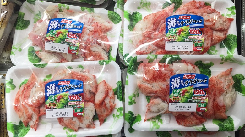 imitation crab packages in Japan