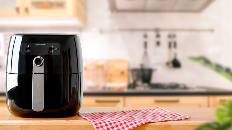 An air fryer in a kitchen