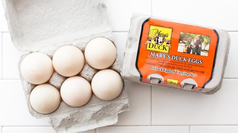 Mary's Free Range Duck Eggs carton