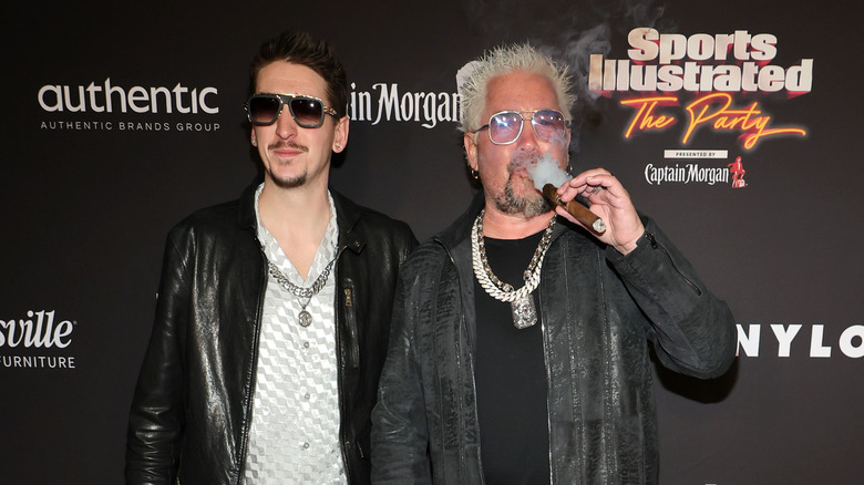 Hunter and Guy Fieri