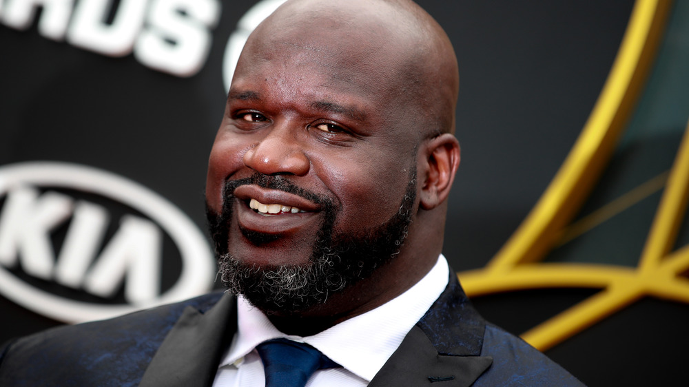 A shot of Shaquille O'Neal smiling