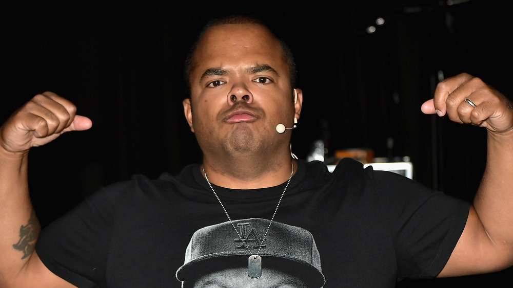 Chef Roger Mooking from Man's Greatest Food in a black T-shirt