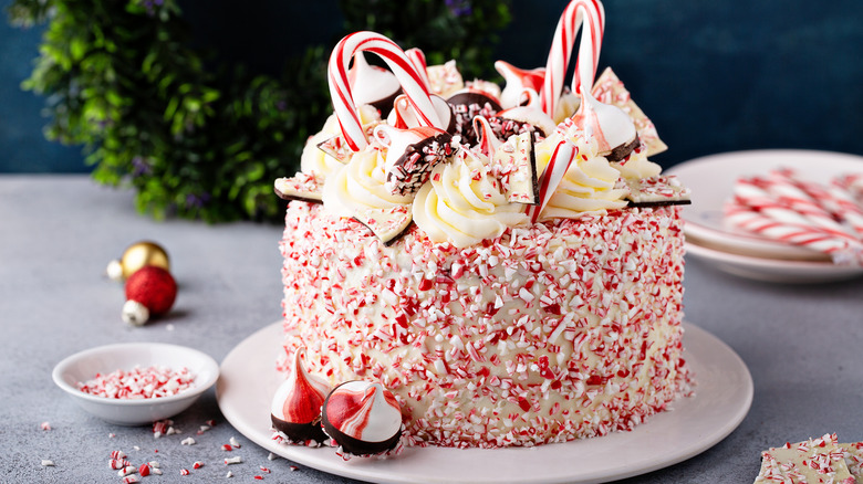 peppermint bark cake