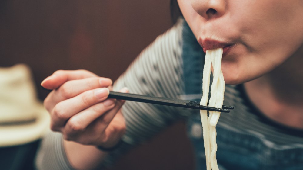 slurping Ramen